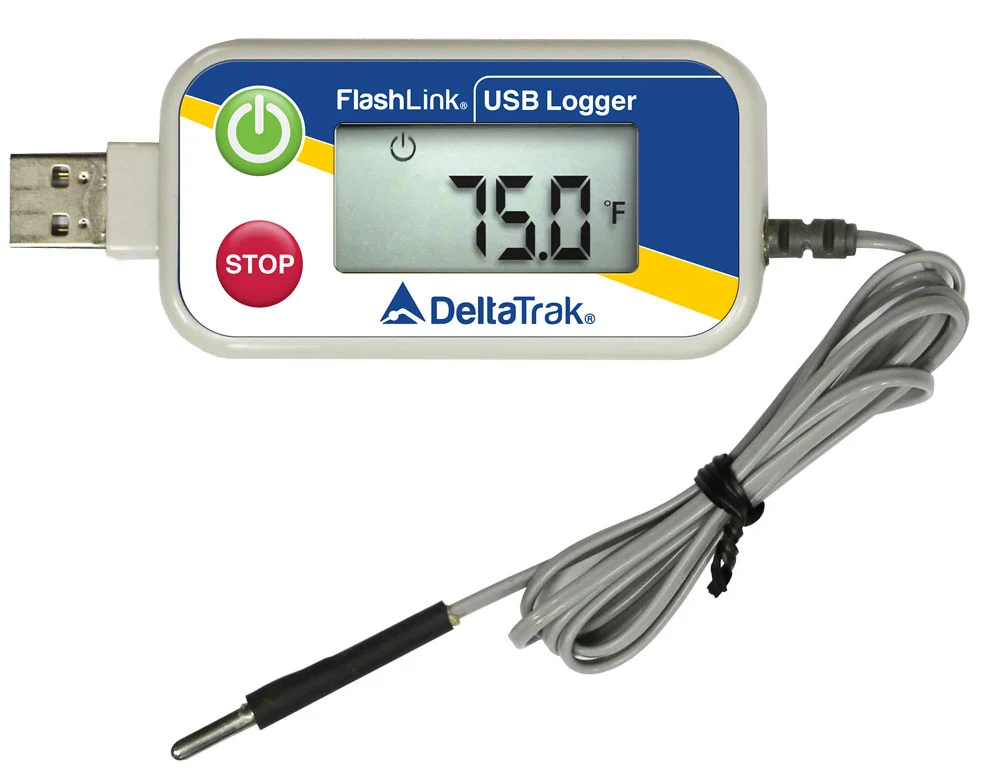 FlashLink® Registrador de datos USB reutilizable con sonda externa,