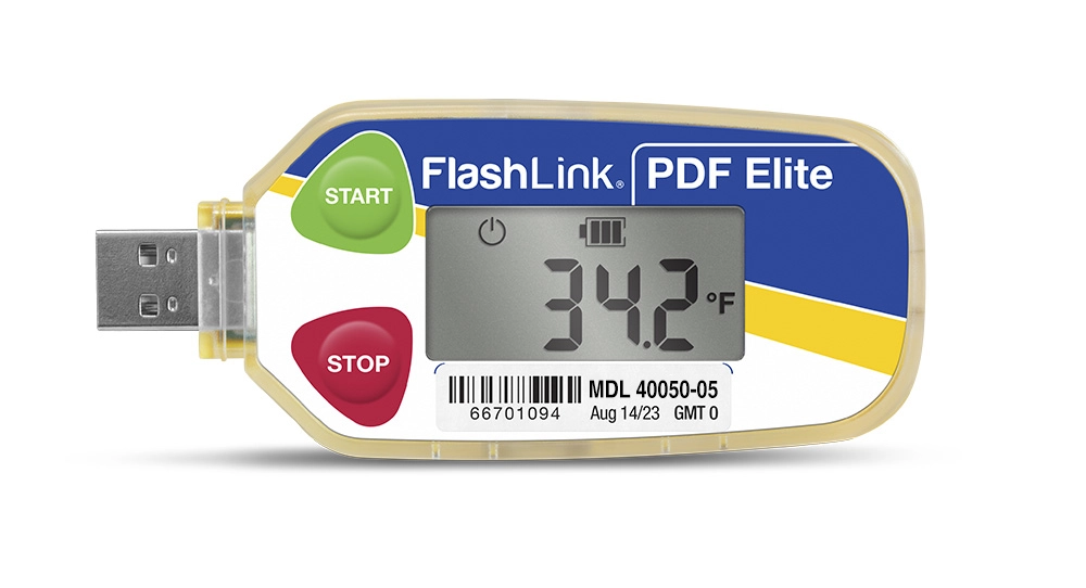 FlashLink® PDF Elite °F/°C Registrador en tránsito