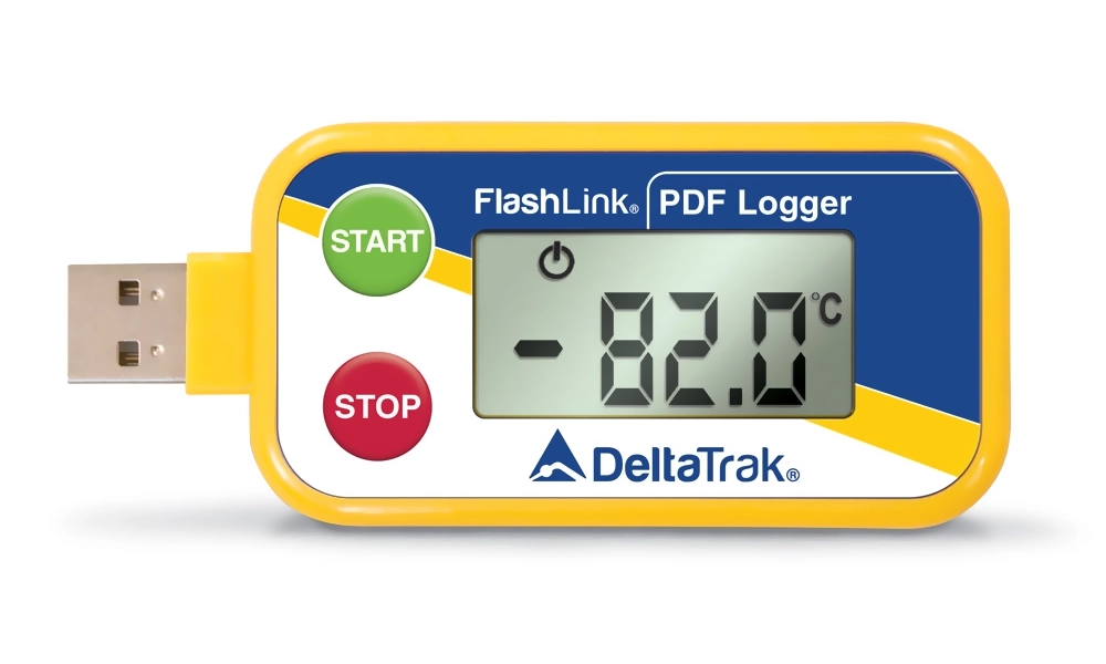 FlashLink® Dry Ice USB PDF logger en tránsito