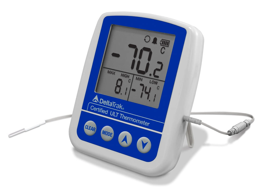 Termómetro FlashCheck® certificado con rango mínimo/máximo ULT